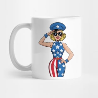 4th Of July Pin Up Girl Mug